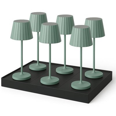 6 lampes avec plateau de chargement 6x ABBY OLIVE LUMISKY