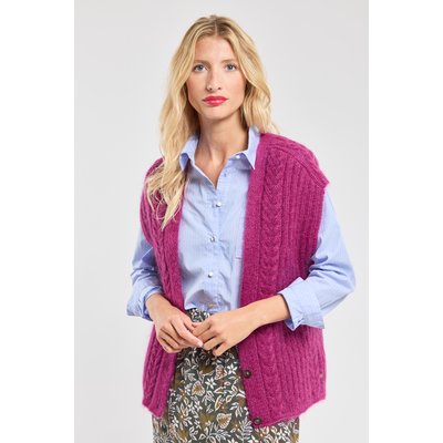 Gilet sans manche en mohair CÔME TERRE & MER