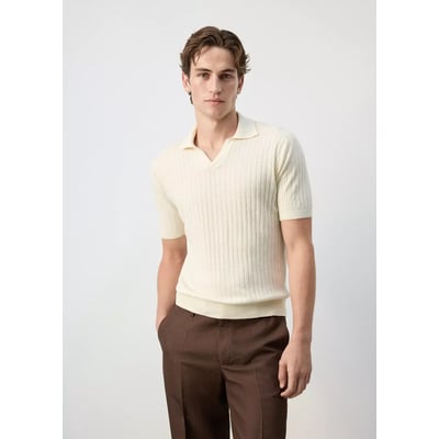 Polo côtelé en mélange de lin et lyocell MANGO MAN
