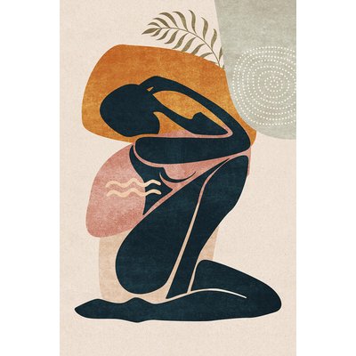 Tableau moderne coloré collage feministe HEXOA