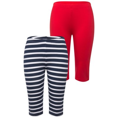 Lot de 2 cyclistes, uni/rayé, coupe Slim Fit ULLA POPKEN