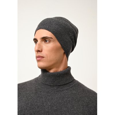 GINGER bonnet anthracite chiné en cachemire JUST CASHMERE
