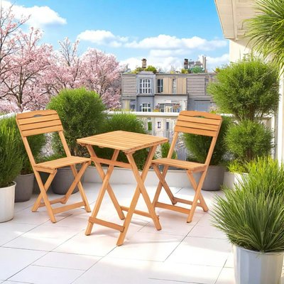Petit salon de jardin 2 places - pliant, compact SORA PIER IMPORT