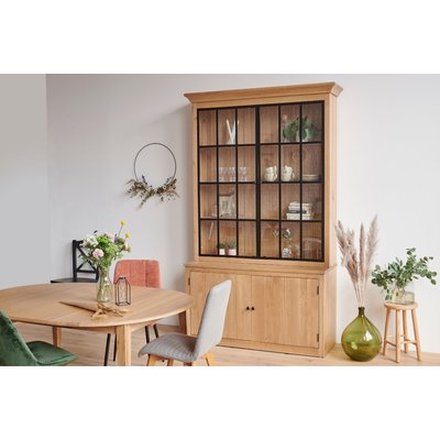 Buffet vaisselier industriel en bois et métal 4 portes - VICTORIA HELLIN, DEPUIS 1862