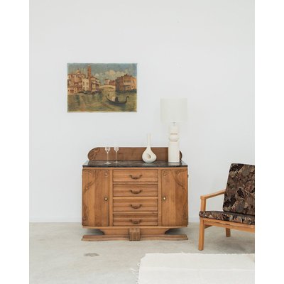Buffet en bois et marbre Gilbert N°180 - Bon état DEBONGOUT