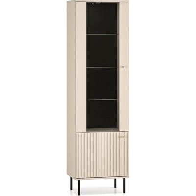 Vitrine haute bois à porte rainurée CALETTO RECOLLECTION