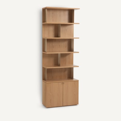 Bibliothèque en plaqué chêne, TETRY AM.PM
