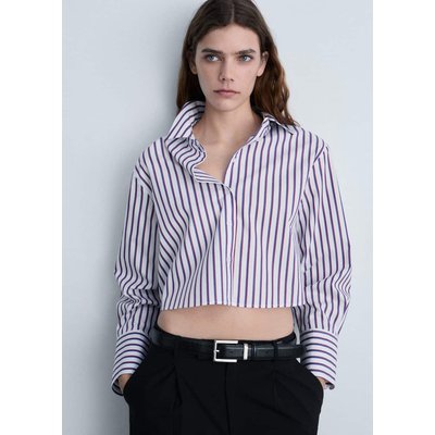 Chemise crop rayures MANGO