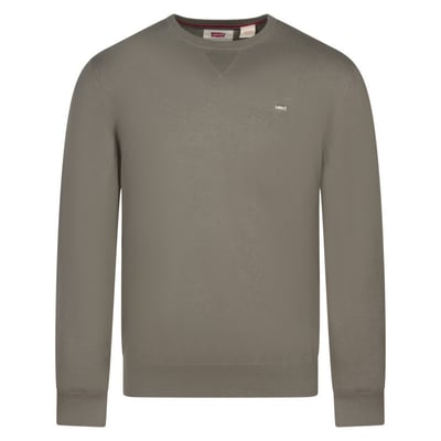 Pull Levi's® coton avec manches longues et col rond beige LEVI'S