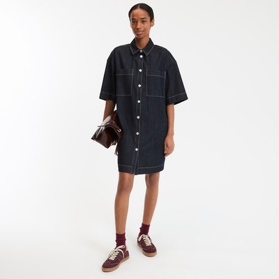 Robe ample courte en denim, Signature SARA LA REDOUTE COLLECTIONS