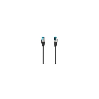 Câble RJ45 15M Droit CAT6a Noir HAMA