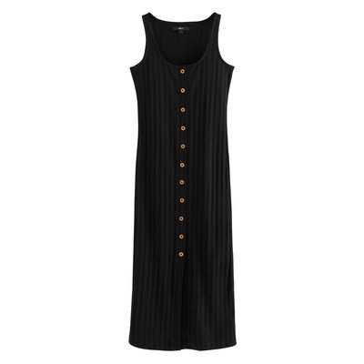 Robe empire mi-longue boutons encolure carrée NEXT