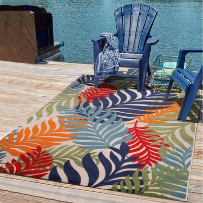 Tapis extérieur tissé kilim rectangle CHIMEK UN AMOUR DE TAPIS