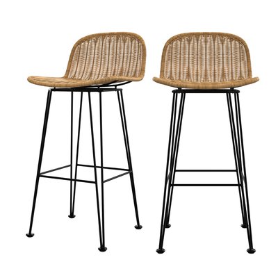 Lot de 2 chaises de bar 76 cm en résine - JIGANI RENDEZ-VOUS DÉCO