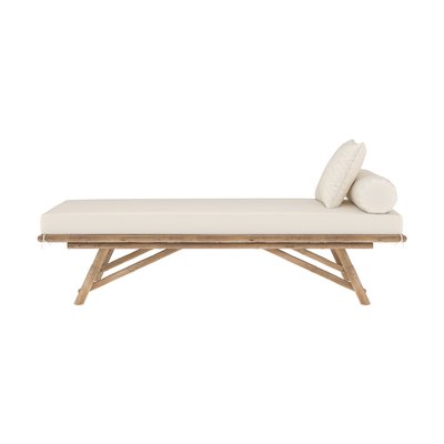 Banquette de jardin en bambou avec matelas - VADELLA RENDEZ-VOUS DÉCO
