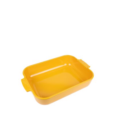 Plat four céramique rectangle jaune safran 36 cm - 14.25in Appolia PEUGEOT