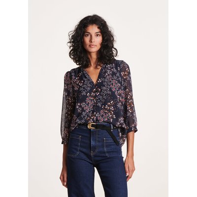 Chemisier en voile imprimé fleuri LA FEE MARABOUTEE