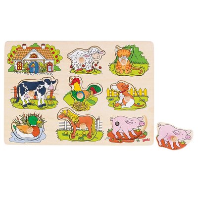 Puzzle sonore animaux de la ferme GOKI