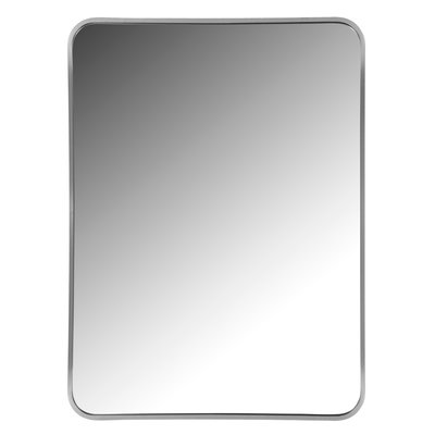 MIROIR MURAL HM9584.40 CADRE EN ALUMINIUM ARGENTÉ 60x3x80Hcm. STELLAMEUBLES