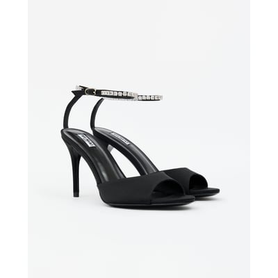 Sandales en satin à bout rond et strass FLAVIA MI MAI