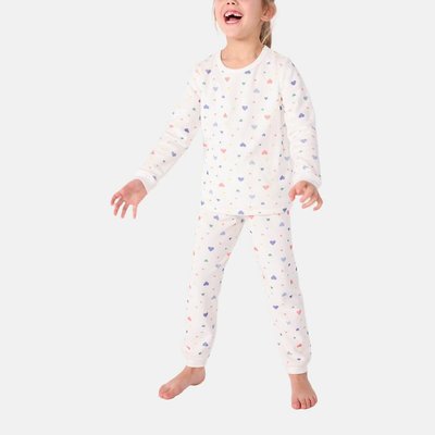 Pigiama da bambino in velluto con cuori stampati PETIT BATEAU