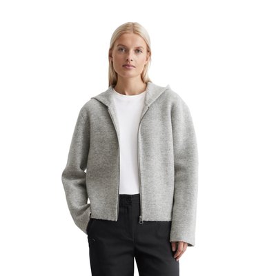 Cardigan à capuche oversized en mélange de laine vierge MARC O'POLO