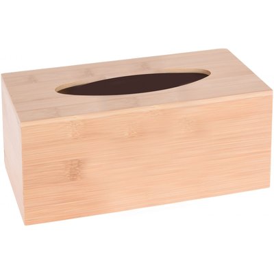 Boîte à Mouchoirs Rectangulaire Bambou - 24.5x11x11cm WADIGA