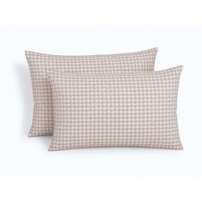 Taie d'oreiller (x2) coton lavé LUNAS FEBRONIE