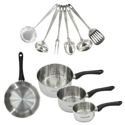 Batterie de cuisine 1 poêle 20cm + 3 casseroles 6cm GENEVA FACKELMANN