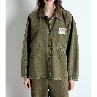 Veste ample boutonnée en denim, UZATOWN AMERICAN VINTAGE