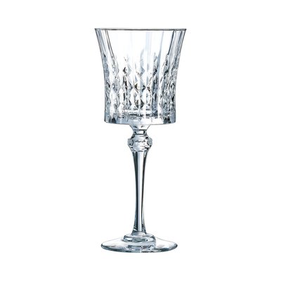 6 verres à vin rouge et blanc 27cl Lady Diamond - Cristal d'Arques - Verre ultra transparent au design vintage CRISTAL D ARQUES