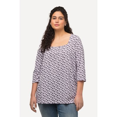 T-shirt, pois, ligne en A, encolure carrée ULLA POPKEN