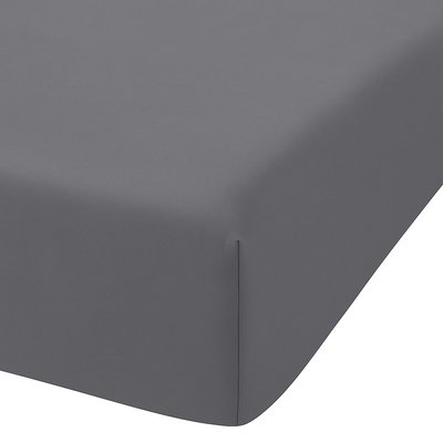 Drap housse 100% percale de coton 80 fils/cm2-bonnet 30cm-uni C DESIGN HOME TEXTILE