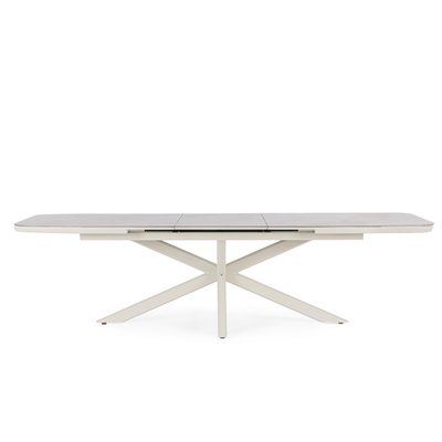 Table de jardin extensible pierre et métal L200/260 - RODAS HELLIN, DEPUIS 1862
