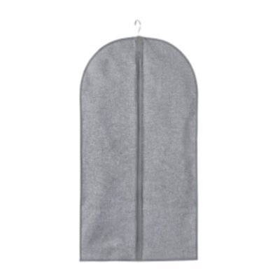 Housse de protection vêtement en tissu effet lin gris - H100 cm CALICOSY