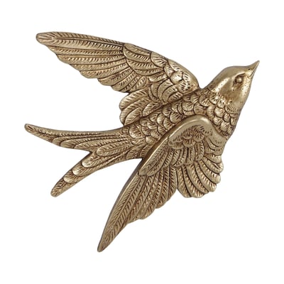 Déco murale oiseau 19,5x18,5cm EMDE