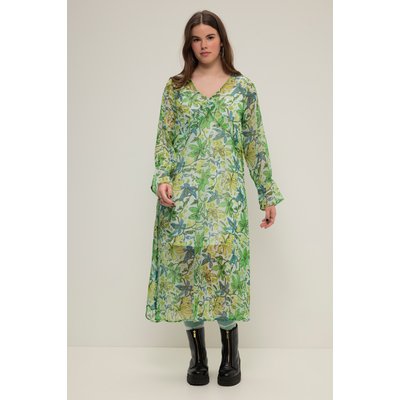 Robe maxi trapèze en mousseline. Imprimé STUDIO UNTOLD