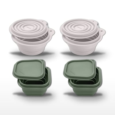 Lot de 4 boîtes de rangement pliable avec 4 ustensiles STORAGE FACKELMANN