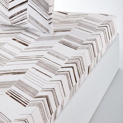 Drap housse 30% coton recyclé bonnet 25cm Tanessie LA REDOUTE INTERIEURS