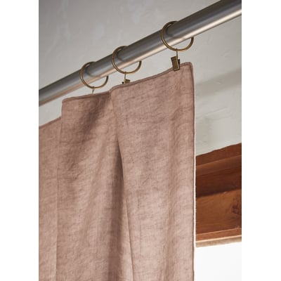 Rideau ajustable LYSANDRE + 8 anneaux pince EDEN