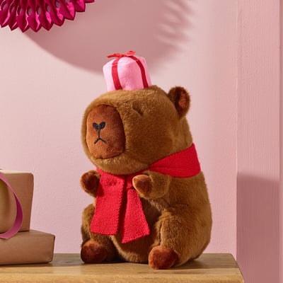 Christmas Capybara 3D Shaped Cushion CATHERINE LANSFIELD