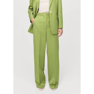 Pantalon de costume droit lin mélangé MANGO