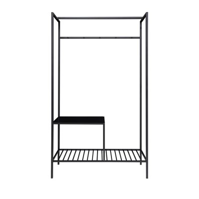 Vestiaire d’entrée en bois et métal avec 2 étagères - VITA HOUSE NORDIC