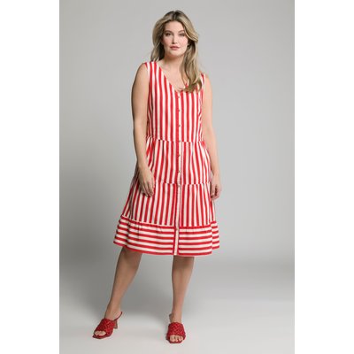 Robe midi, lin mélangé, rayures ULLA POPKEN
