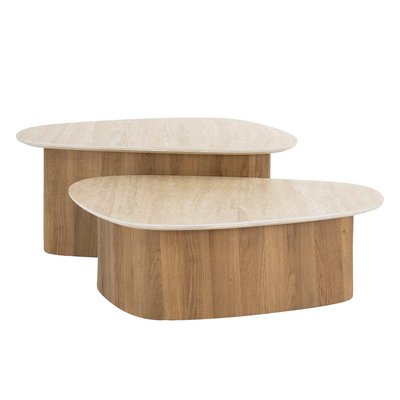 Tables basses gigognes en bois et céramique - NAYA MATHI DESIGN