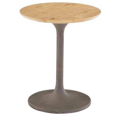 Bout de canapé chêne et béton 50 cm Iris ZAGO