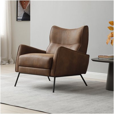 Paige Faux Leather Accent Chair SO'HOME