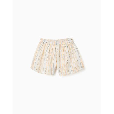 Short en coton avec fleurs et taille élastiquée ZIPPY