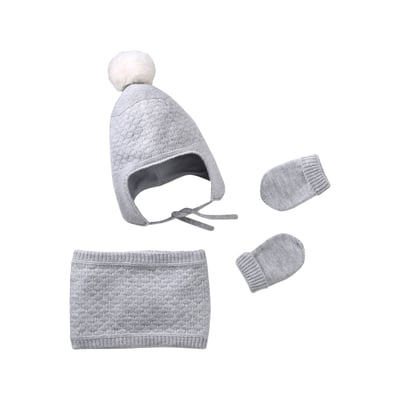 Ensemble bonnet, snood et moufles VERTBAUDET