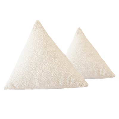 Coussin pyramide en laine bouclée MX HOME